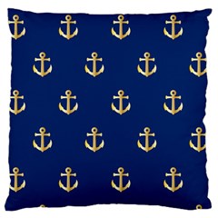 Gold Anchors Background Standard Flano Cushion Case (two Sides) by Nexatart