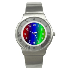 Graphics Gradient Colors Texture Stainless Steel Watch by Nexatart