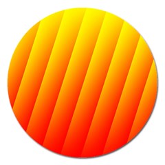 Graphics Gradient Orange Red Magnet 5  (round) by Nexatart