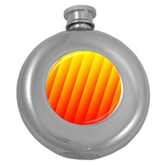 Graphics Gradient Orange Red Round Hip Flask (5 Oz) by Nexatart