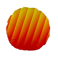 Graphics Gradient Orange Red Standard 15  Premium Round Cushions by Nexatart