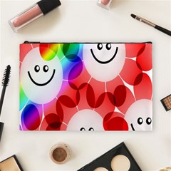 Happy Flowers Cosmetic Bag (large)  by Nexatart