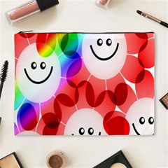 Happy Flowers Cosmetic Bag (xl) by Nexatart