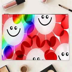 Happy Flowers Cosmetic Bag (xxl)  by Nexatart