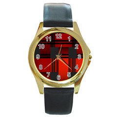 Hintergrund Tapete Round Gold Metal Watch by Nexatart