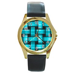 Hintergrund Tapete Round Gold Metal Watch by Nexatart