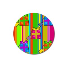 Holiday Gifts Magnet 3  (round) by Nexatart