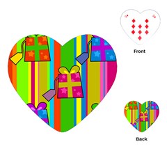 Holiday Gifts Playing Cards (heart)  by Nexatart