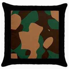 Military Camouflage Throw Pillow Case (black) by Nexatart