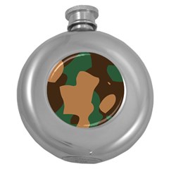 Military Camouflage Round Hip Flask (5 Oz) by Nexatart