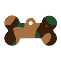 Military Camouflage Dog Tag Bone (two Sides) by Nexatart