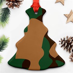 Military Camouflage Christmas Tree Ornament (two Sides) by Nexatart