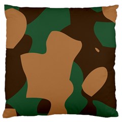 Military Camouflage Large Cushion Case (one Side) by Nexatart