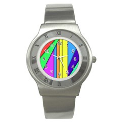 More Color Abstract Pattern Stainless Steel Watch by Nexatart