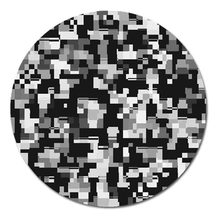 Noise Texture Graphics Generated Magnet 5  (Round)