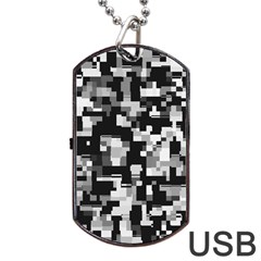 Noise Texture Graphics Generated Dog Tag Usb Flash (one Side) by Nexatart