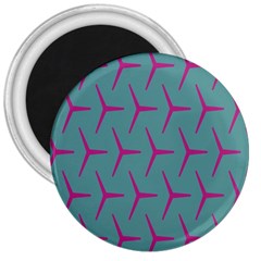 Pattern Background Structure Pink 3  Magnets by Nexatart