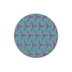 Pattern Background Structure Pink Magnet 3  (round) by Nexatart