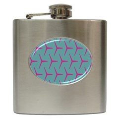 Pattern Background Structure Pink Hip Flask (6 Oz) by Nexatart