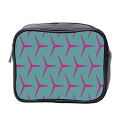 Pattern Background Structure Pink Mini Toiletries Bag 2-side by Nexatart