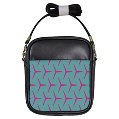 Pattern Background Structure Pink Girls Sling Bags by Nexatart