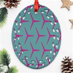 Pattern Background Structure Pink Ornament (Oval Filigree) Front