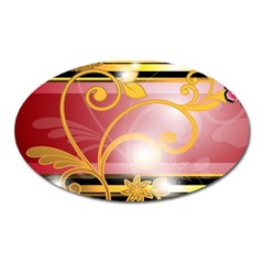 Pattern Vectors Illustration Oval Magnet by Nexatart