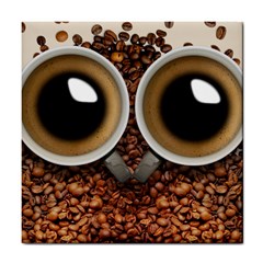 Owl Coffee Art Tile Coasters