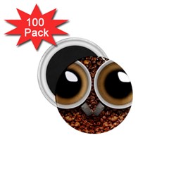 Owl Coffee Art 1 75  Magnets (100 Pack)  by Nexatart