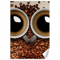 Owl Coffee Art Canvas 20  X 30   by Nexatart