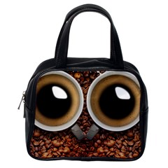 Owl Coffee Art Classic Handbags (one Side) by Nexatart