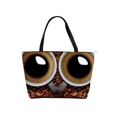 Owl Coffee Art Shoulder Handbags by Nexatart