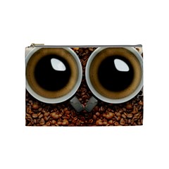 Owl Coffee Art Cosmetic Bag (medium) 