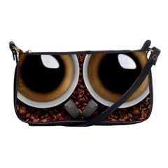 Owl Coffee Art Shoulder Clutch Bags by Nexatart