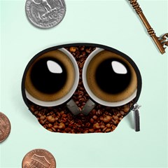 Owl Coffee Art Accessory Pouches (small)  by Nexatart