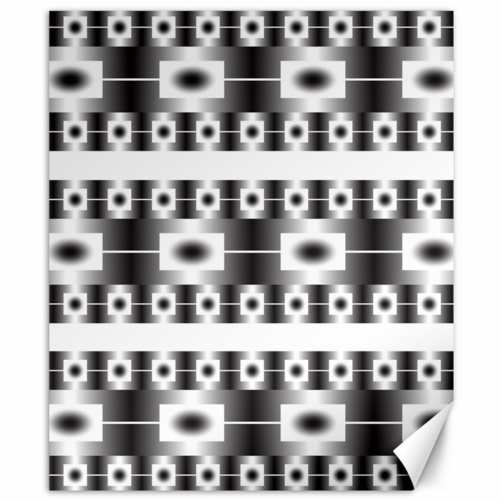 Pattern Background Texture Black Canvas 8  x 10 