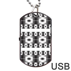 Pattern Background Texture Black Dog Tag Usb Flash (one Side) by Nexatart