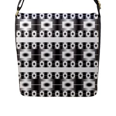 Pattern Background Texture Black Flap Messenger Bag (l)  by Nexatart