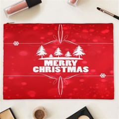 Red Bokeh Christmas Background Cosmetic Bag (xxl)  by Nexatart