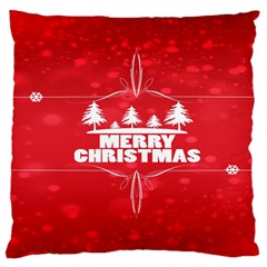 Red Bokeh Christmas Background Large Flano Cushion Case (one Side) by Nexatart