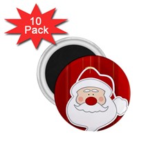 Santa Claus Xmas Christmas 1 75  Magnets (10 Pack)  by Nexatart