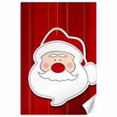 Santa Claus Xmas Christmas Canvas 24  X 36  by Nexatart