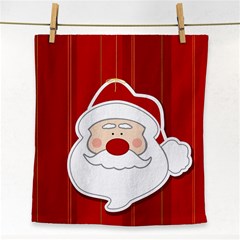 Santa Claus Xmas Christmas Face Towel by Nexatart