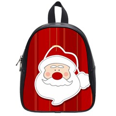 Santa Claus Xmas Christmas School Bags (small)  by Nexatart