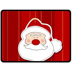 Santa Claus Xmas Christmas Fleece Blanket (large)  by Nexatart