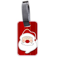 Santa Claus Xmas Christmas Luggage Tags (two Sides) by Nexatart