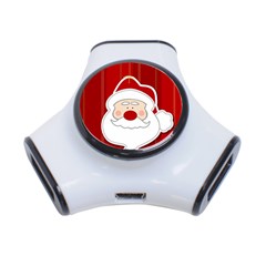 Santa Claus Xmas Christmas 3-port Usb Hub by Nexatart