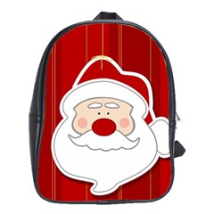 Santa Claus Xmas Christmas School Bags (xl)  by Nexatart