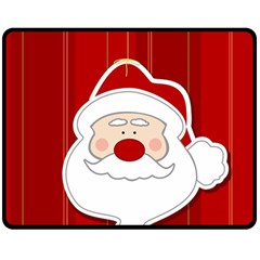 Santa Claus Xmas Christmas Double Sided Fleece Blanket (medium)  by Nexatart