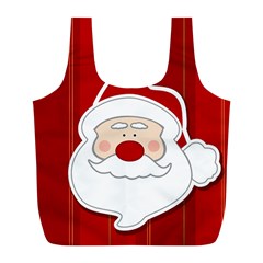 Santa Claus Xmas Christmas Full Print Recycle Bags (l)  by Nexatart